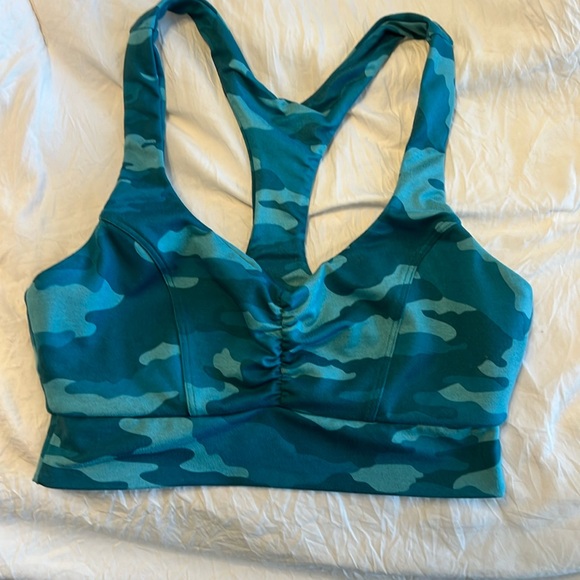Bombshell sportsware teal cameo sports bra medium like new - Picture 1 of 2